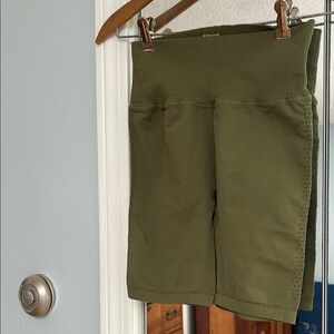 Free People Good Karma Olive Green Women's Shorts NWOT